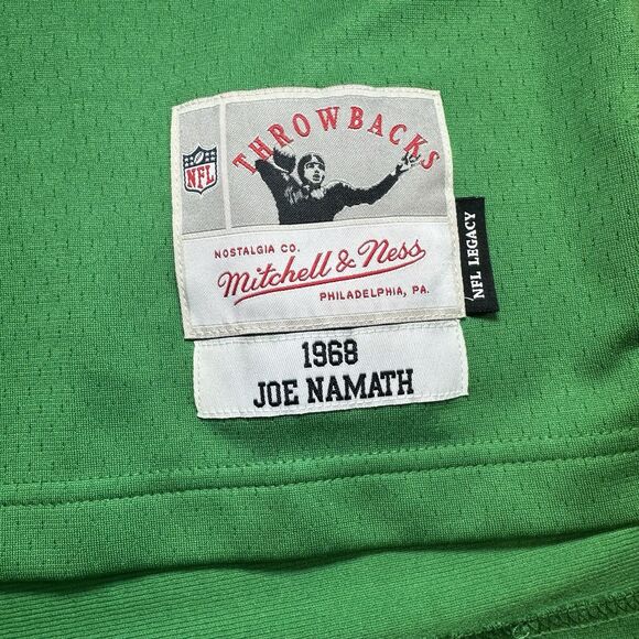 Joe Namath Jets 1968 Mitchell & Ness Throwback NFL Jersey Mens Size 56 3XL NWOT - Picture 3 of 6